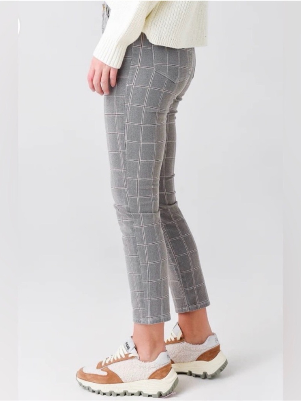 Frame Denim Gray Paneled Ankle Pants